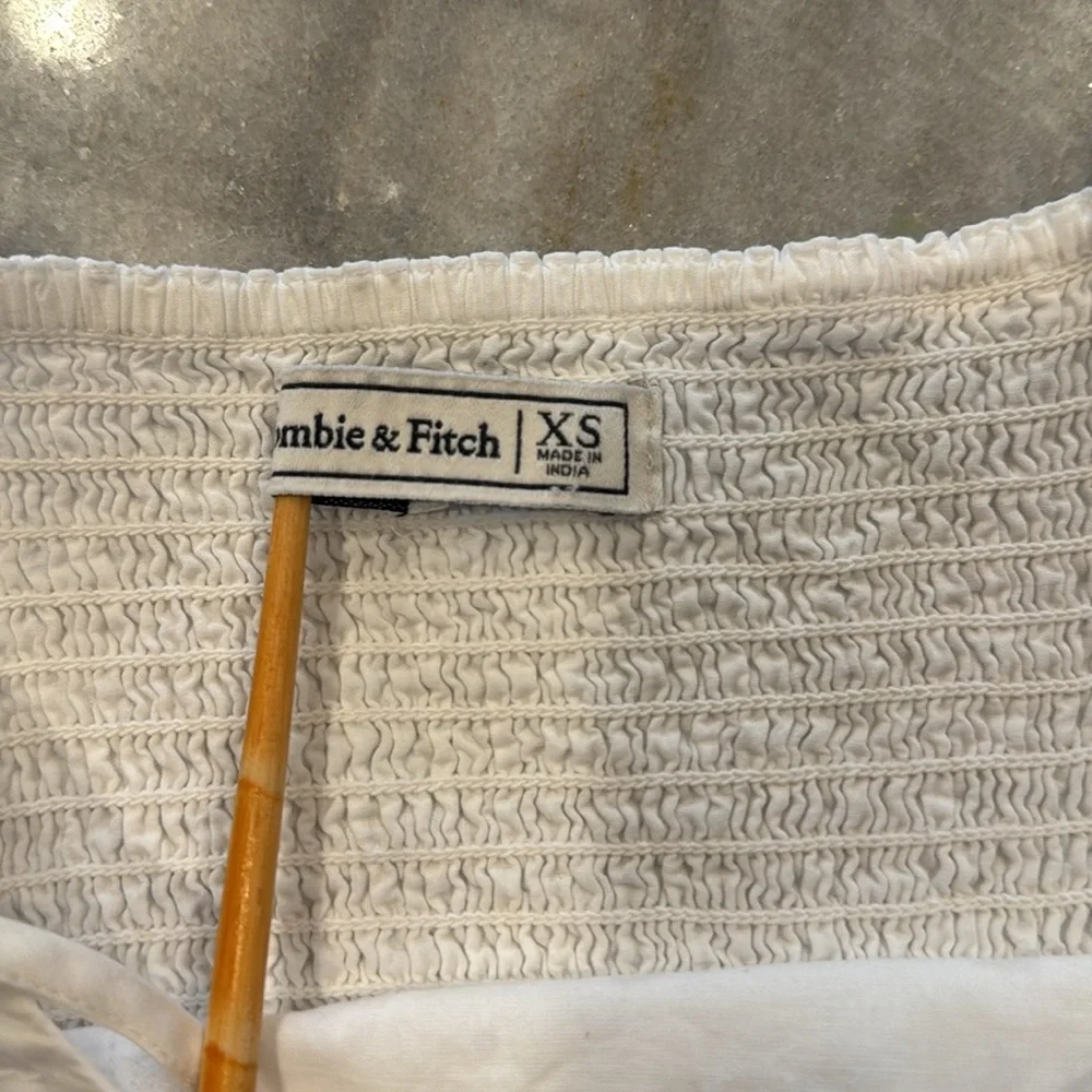 Abercrombie & fitch XS fit and flare halter mini dress cotton eyelet - Picture 7 of 16